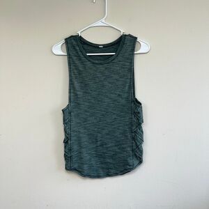 Lululemon Womens Var-City Athletic Muscle Tank Top Heathered Forest Green Size 4